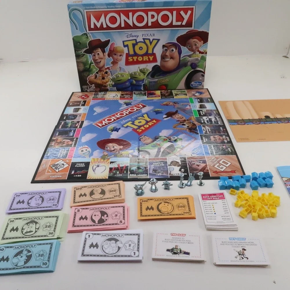 Hasbro Monopoly Disney Pixar Toy Story Hasbro Woody Buzz Lightyear Complete